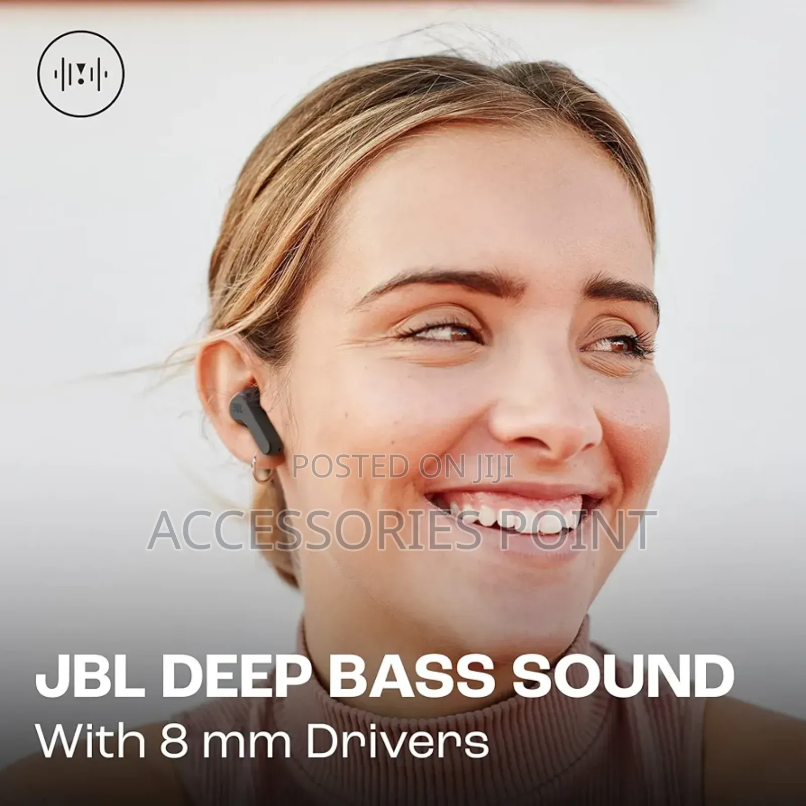 JBL Wave Beam Earbuds, Waterproof,Handsfree Call,32hrsplay Beige/White