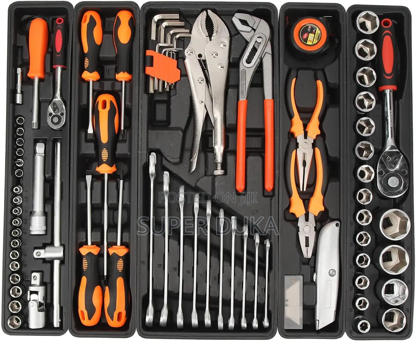 85 PCS Triple Folding Tool Set.Ratchet Wrench Socket Case