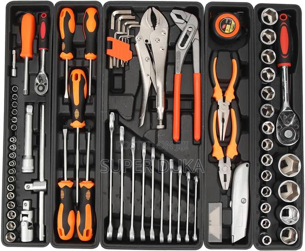 85 PCS Triple Folding Tool Set.Ratchet Wrench Socket Case