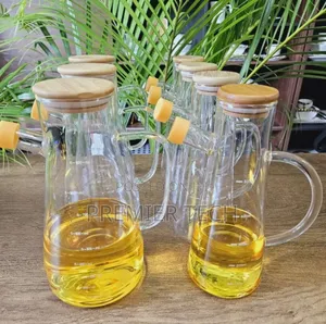 Oil Dispenser With Bamboo Lid