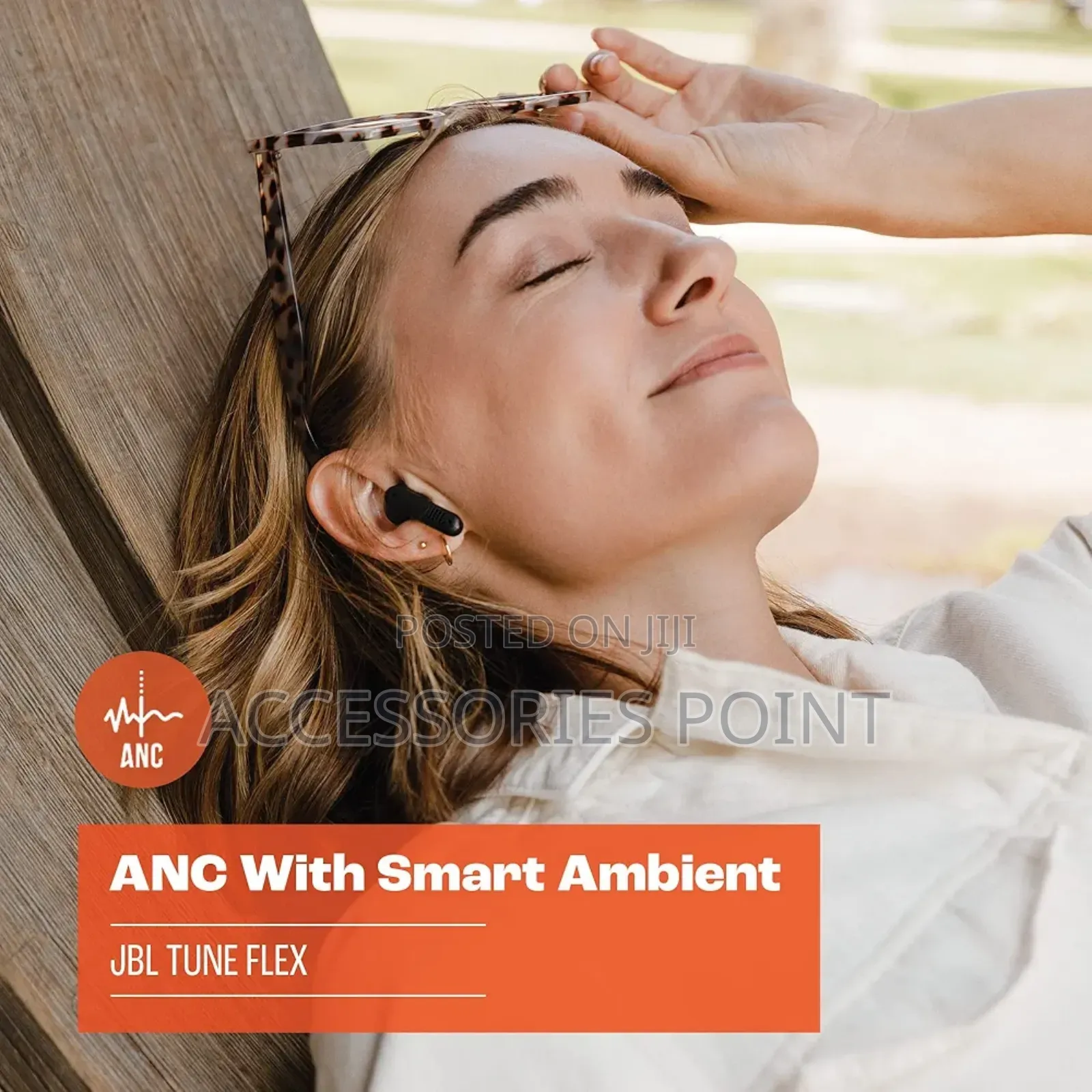 JBL Tune Flex - True Wireless Noise Cancelling Earbuds (White)