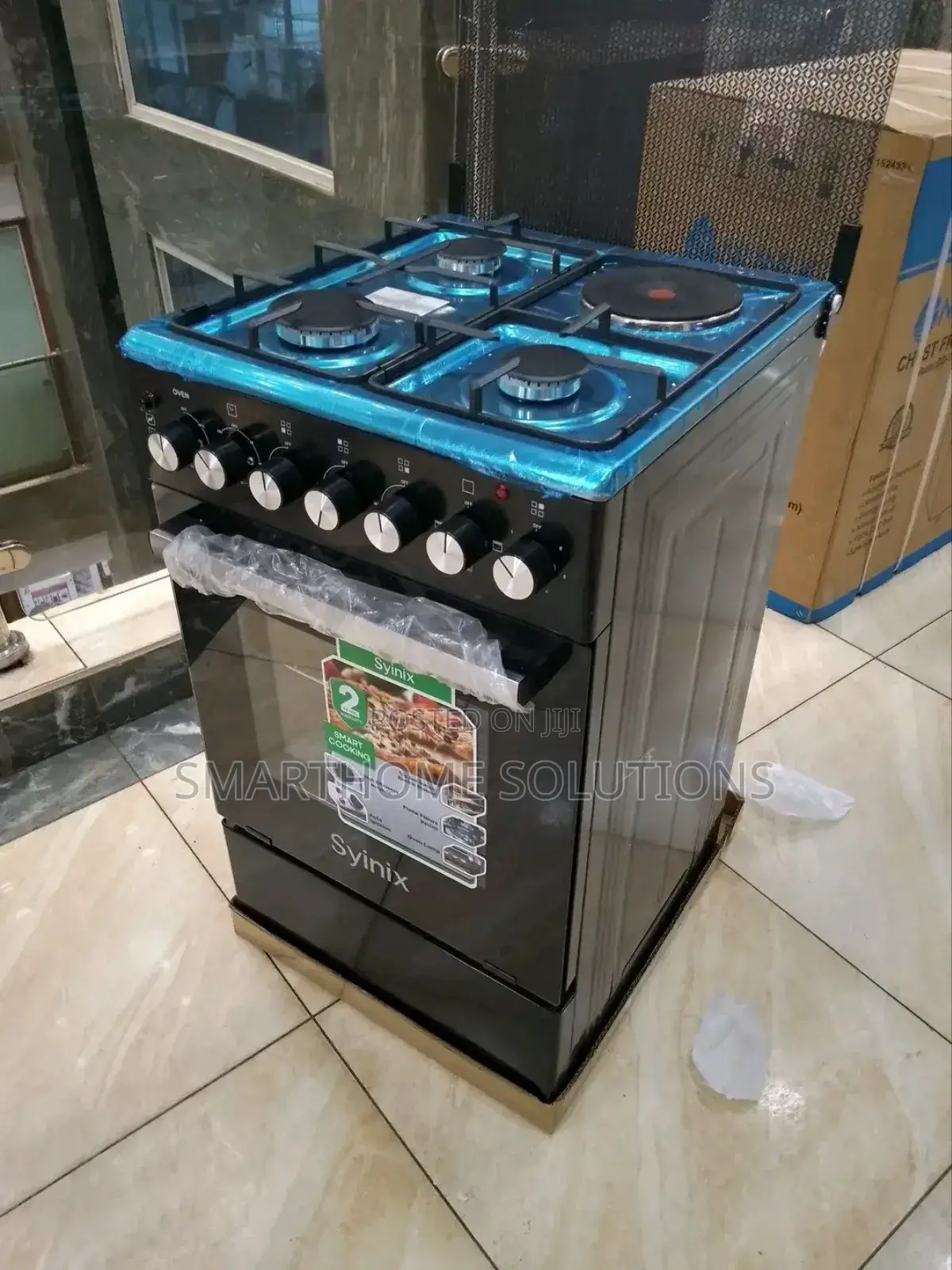Syinix Gas Cooker 3+1 With Oven – Compact Durable (50x50)
