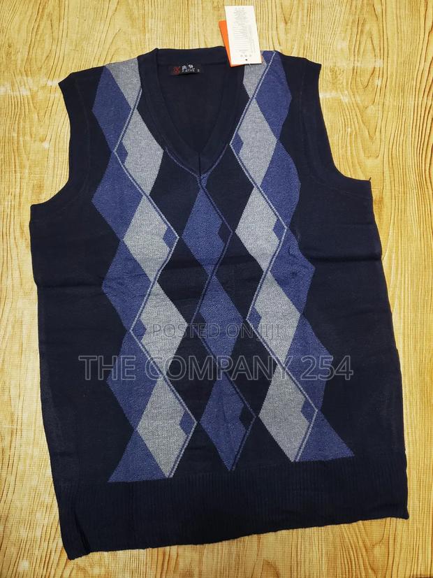 Quality Knitted Half Checked Wind Breaker Official Sweater - thumbnail 3