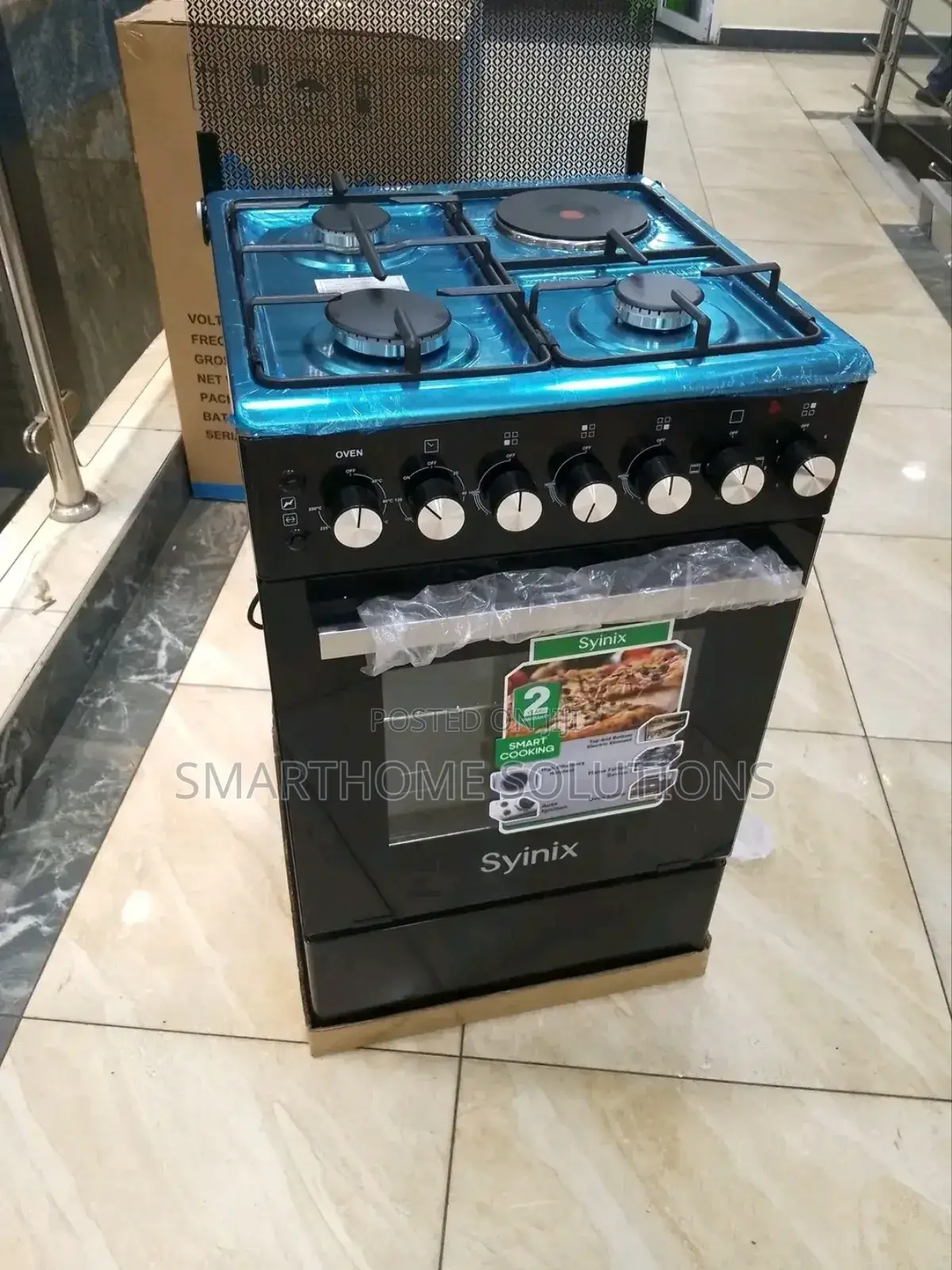 Syinix 50*50 3gas+1hotplate Jet Valve Standing Cooker