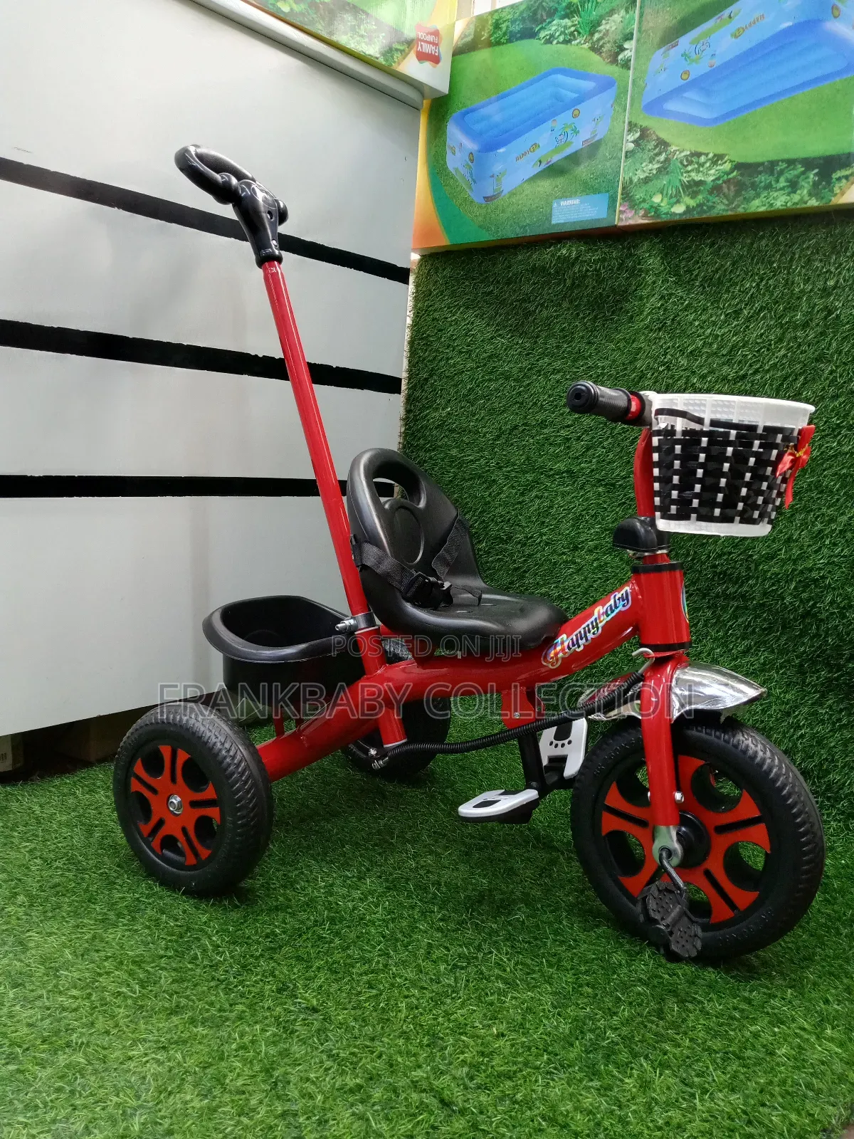 Tricycle With Push Handle