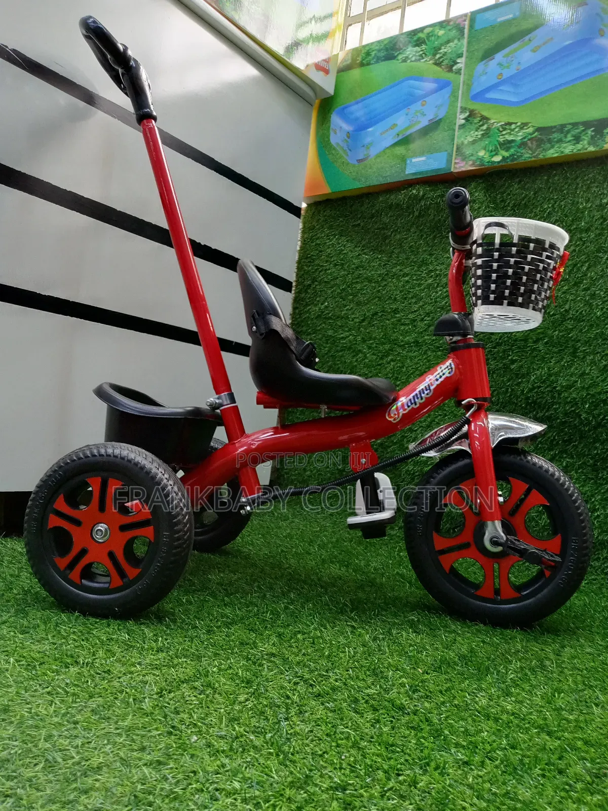 Tricycle With Push Handle