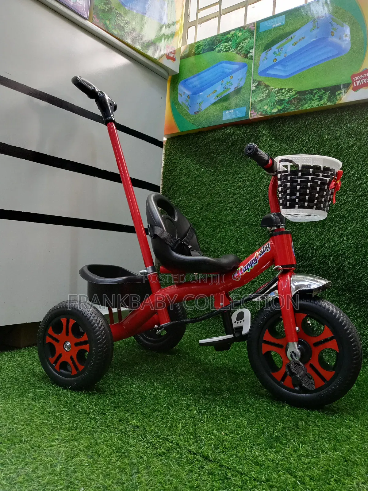 Tricycle With Push Handle