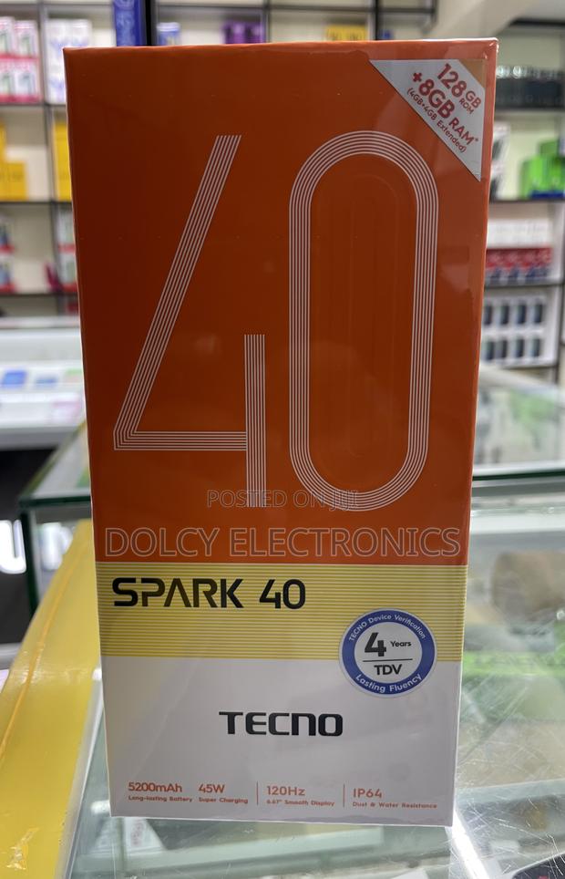 New Tecno Spark 40 128 GB Black - main view