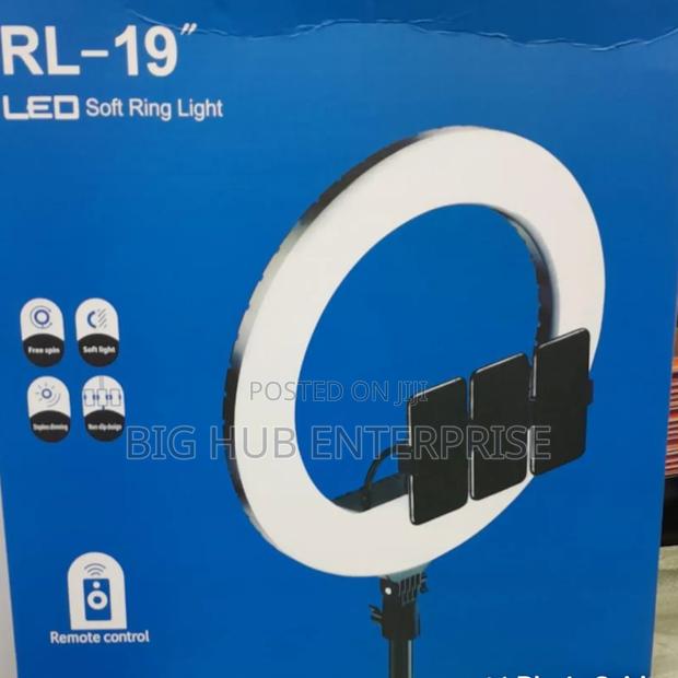 19 Inch Ring Light With:Tripod Stand
3 Phone Holder - main view