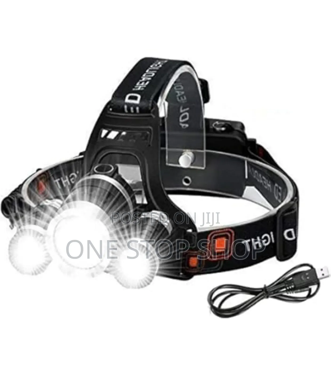 Rechargeable 3headed Torch for Night Visioncamping,Hiking,