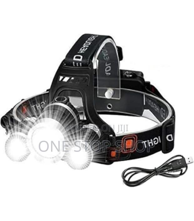 Rechargeable 3headed Torch for Night Visioncamping,Hiking, - main view