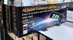 450w Ai Solar Floodlight Camera V380 Outdoor