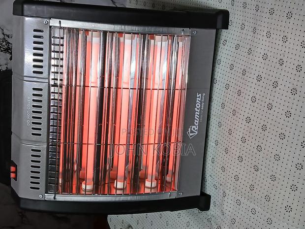 Ramtons Rm/469 Electric Bar Quartz Heater, Black Silver