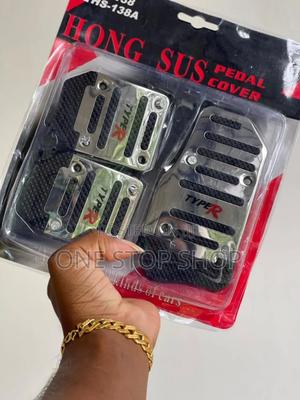 Silver Black Manual Transmission Pedal Covers 3x - thumbnail 2