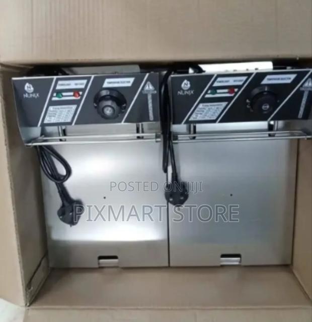Nunix Double Deep Fryer – 12l Electric Stainless Steel Fryer