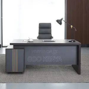 Office Desk ; L-Shaped Executive Black Office Desk