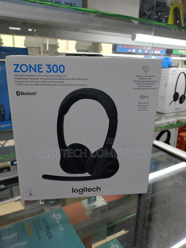 Logitech Wireless Vibe 300 Headset . Zone 300 Black - main view