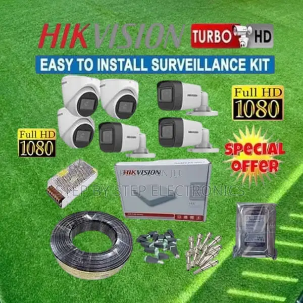 Real Time View Hikvision 6 1080p CCTV Cameras Full Package