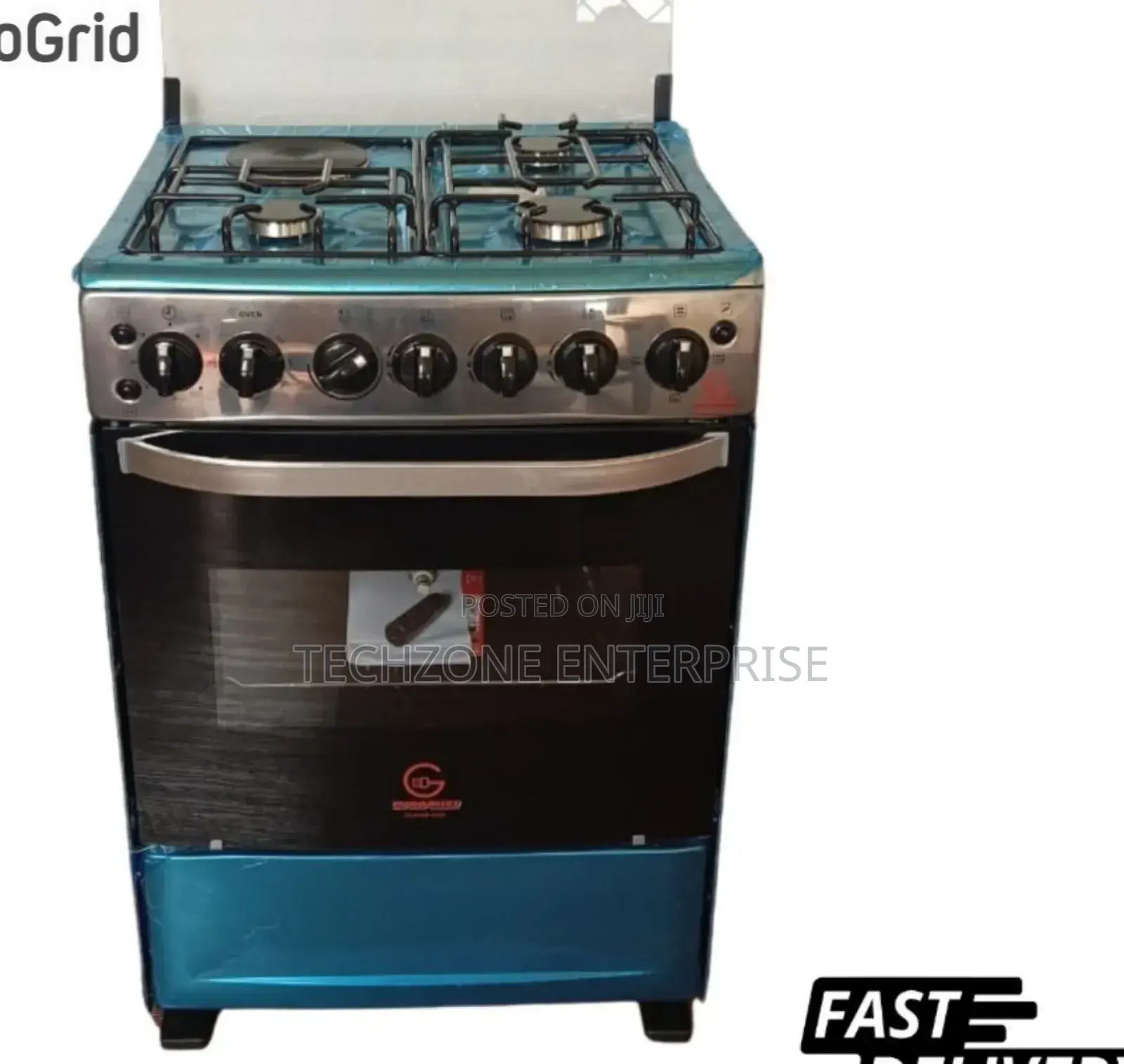 Eurochef 50×55cm 3~Gas+1~Electric Cooker Electric Oven,