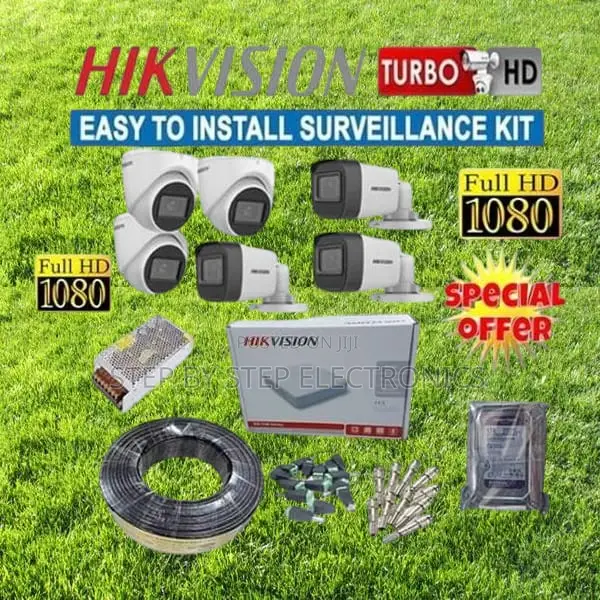 Easy to Install Hikvision 6 1080p CCTV Cameras Full Package