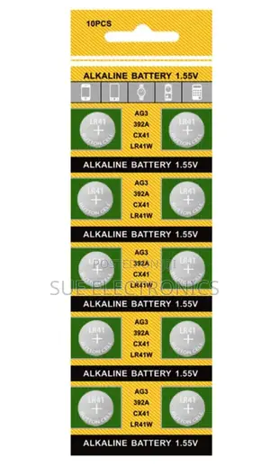 (Ag3) Lr41 Alkaline Button Cell Battery