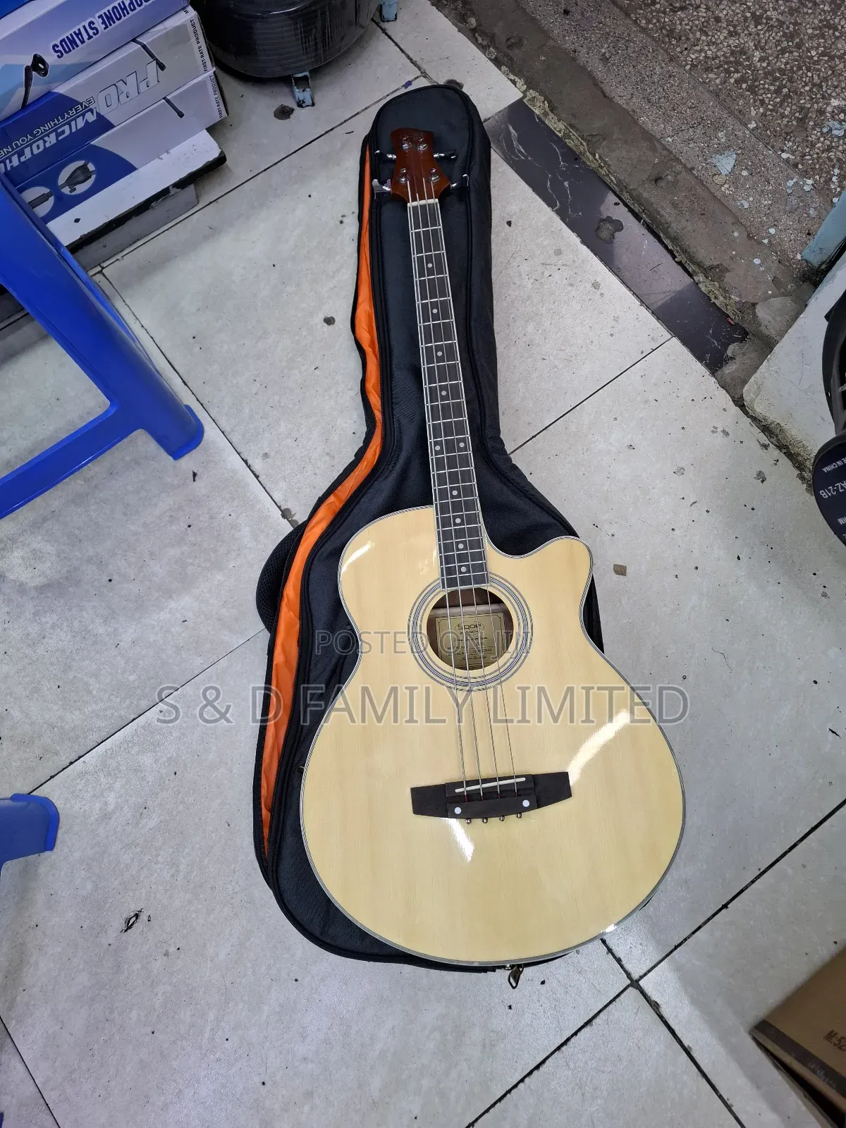 4 String Acoustic Bass Guitar Plus Bag