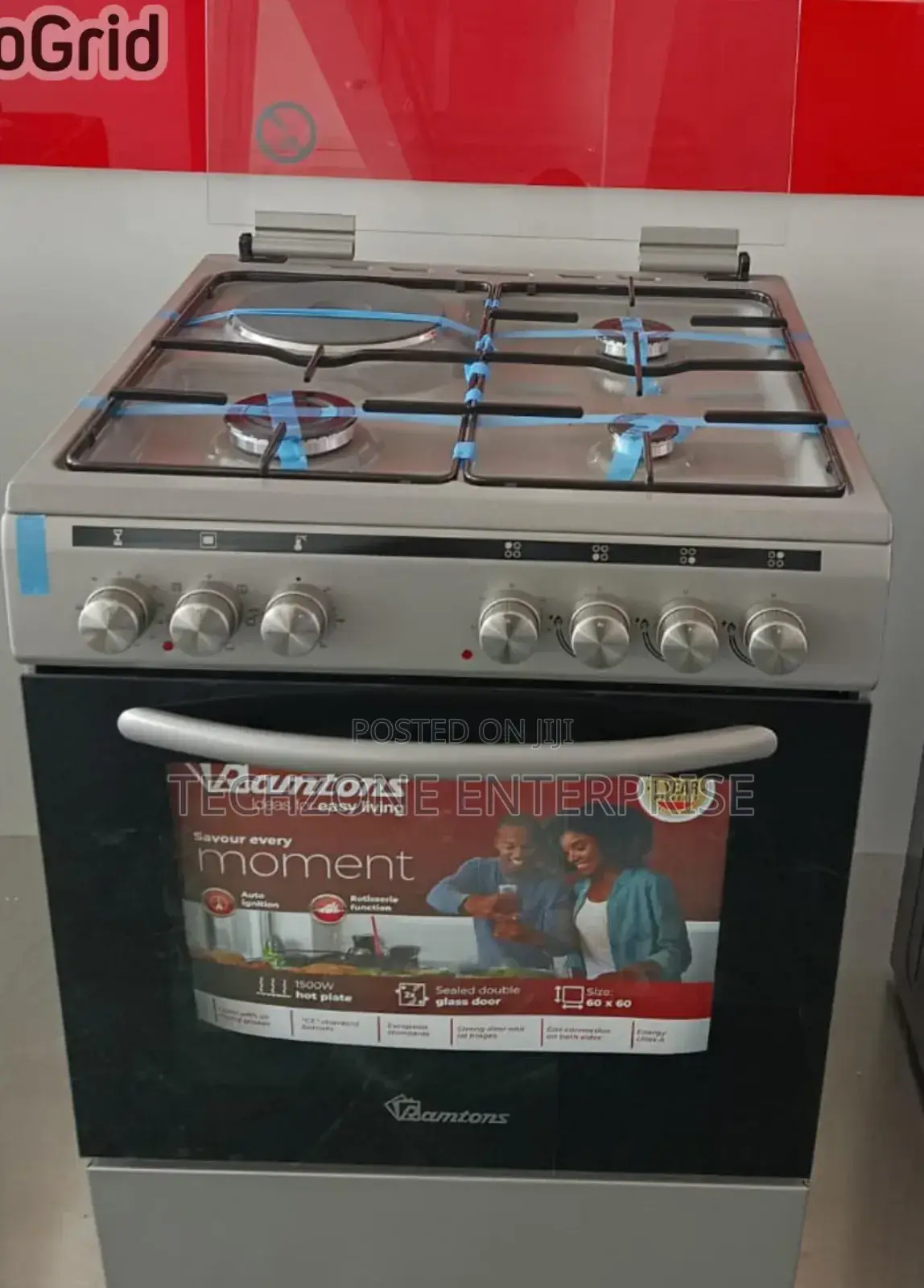 Ramtons Rc/610 60×60cm 3 Gas+1 E Cooker Electric Oven
