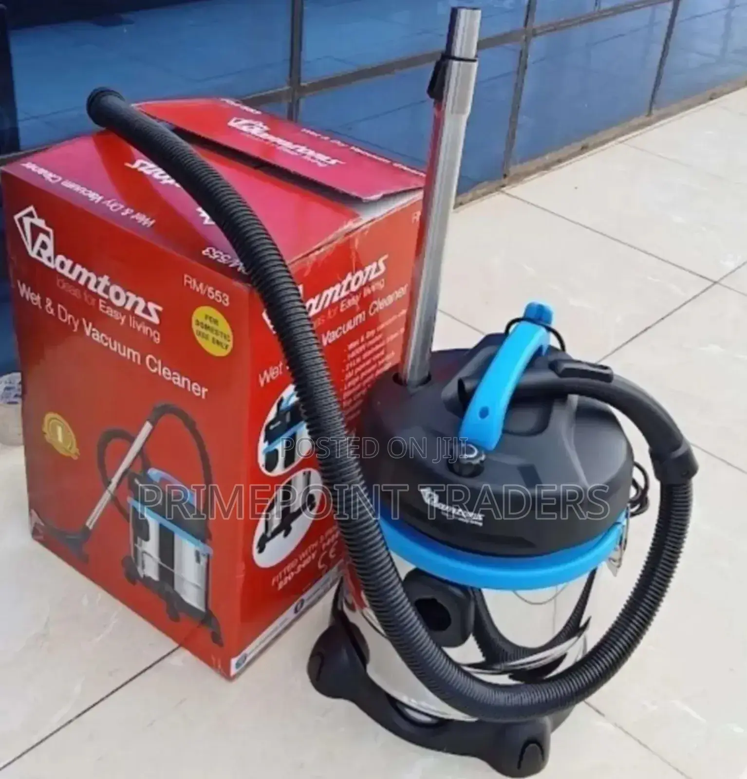 1400w, Ramtons Wet Dry Vacuum Cleaner - 21l Stainless Tank