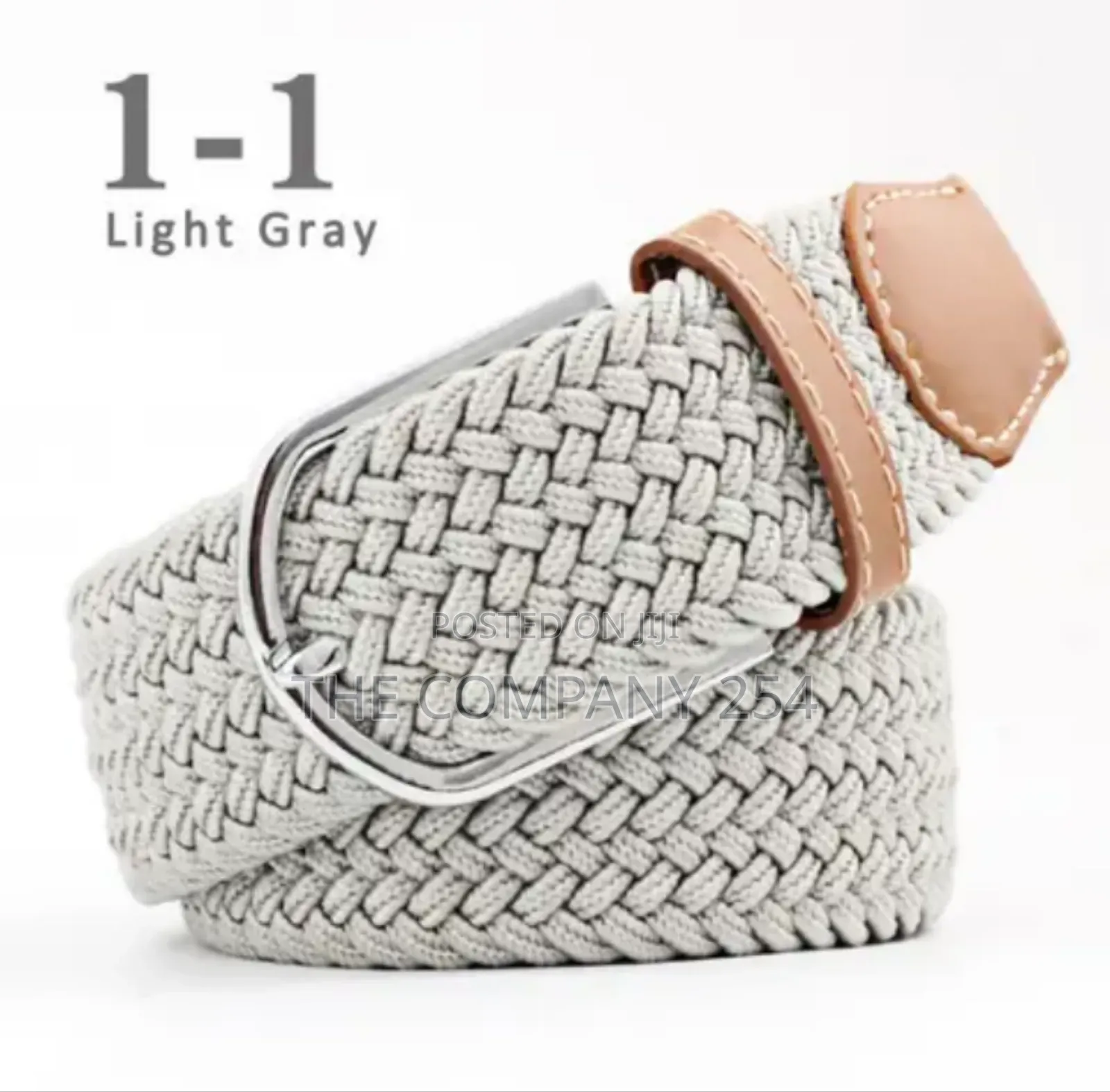 Unisex Knitted Fabric Woven Braided Elastic Stretch Belt