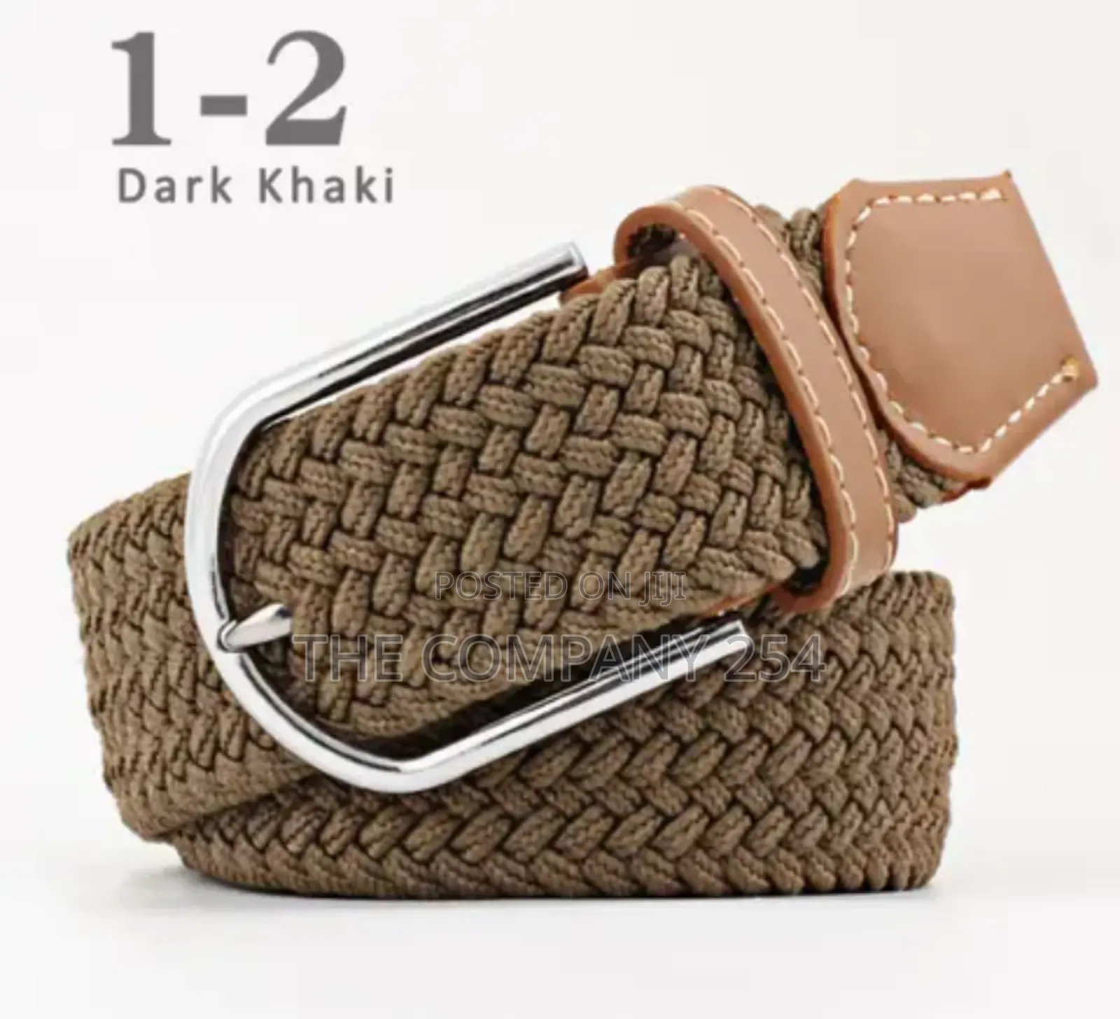 Unisex Knitted Fabric Woven Braided Elastic Stretch Belt