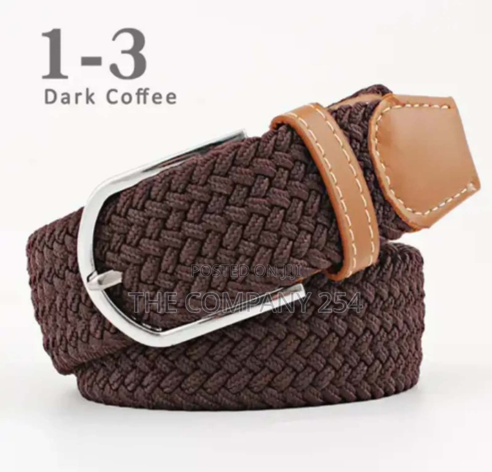 Unisex Knitted Fabric Woven Braided Elastic Stretch Belt