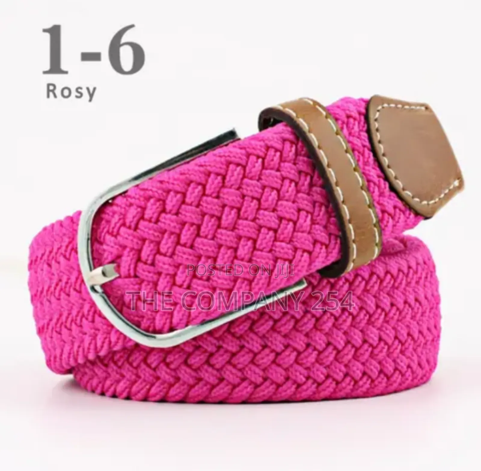 Unisex Knitted Fabric Woven Braided Elastic Stretch Belt