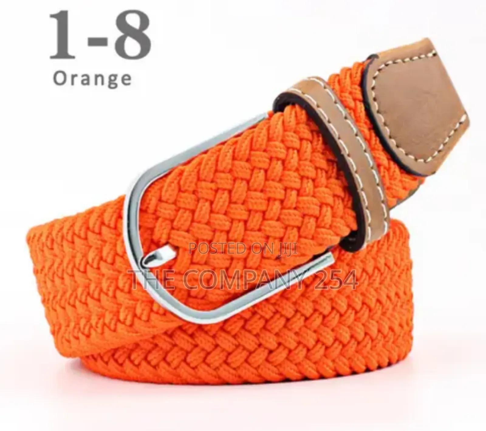 Unisex Knitted Fabric Woven Braided Elastic Stretch Belt