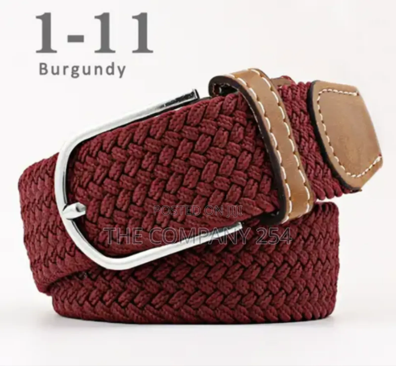 Unisex Knitted Fabric Woven Braided Elastic Stretch Belt