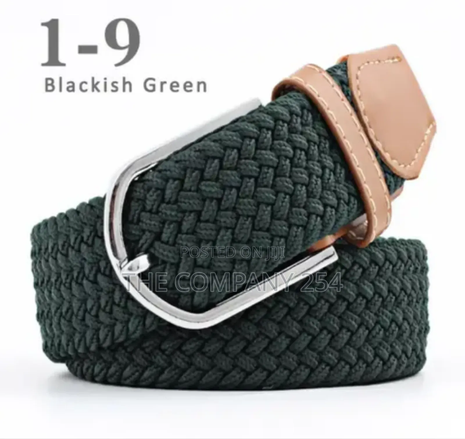 Unisex Knitted Fabric Woven Braided Elastic Stretch Belt
