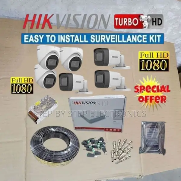 Plug and Play Hikvision 6 1080p 2mp CCTV Cameras Full Kit