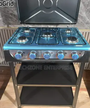 Starlux 5 Full Gas Burner Standing Cooker With Shelves 