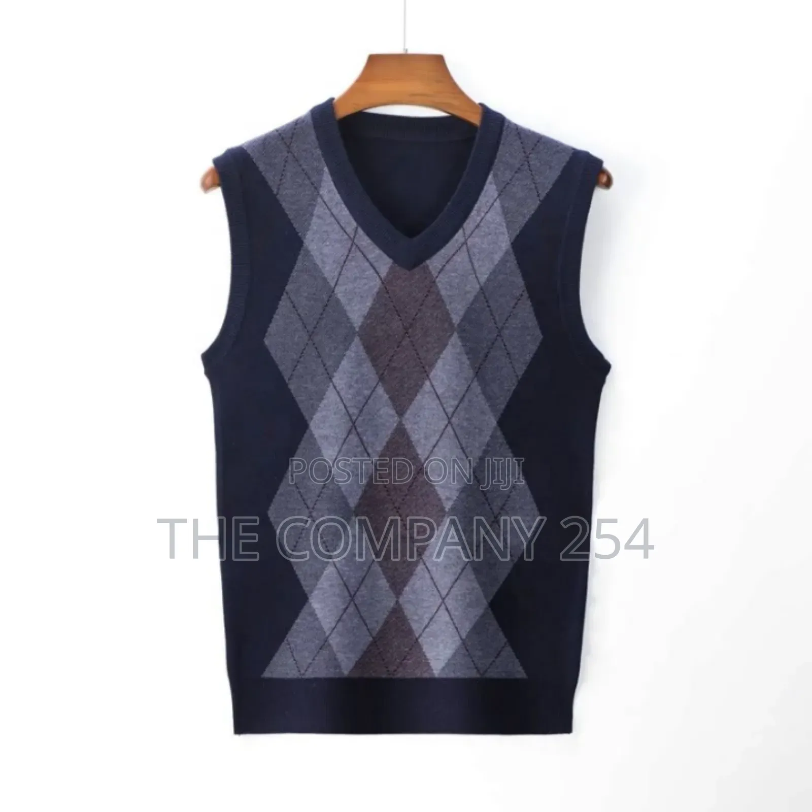 Sweater Vest Men's Pullover Checkered Slim-Fit Casual Wear