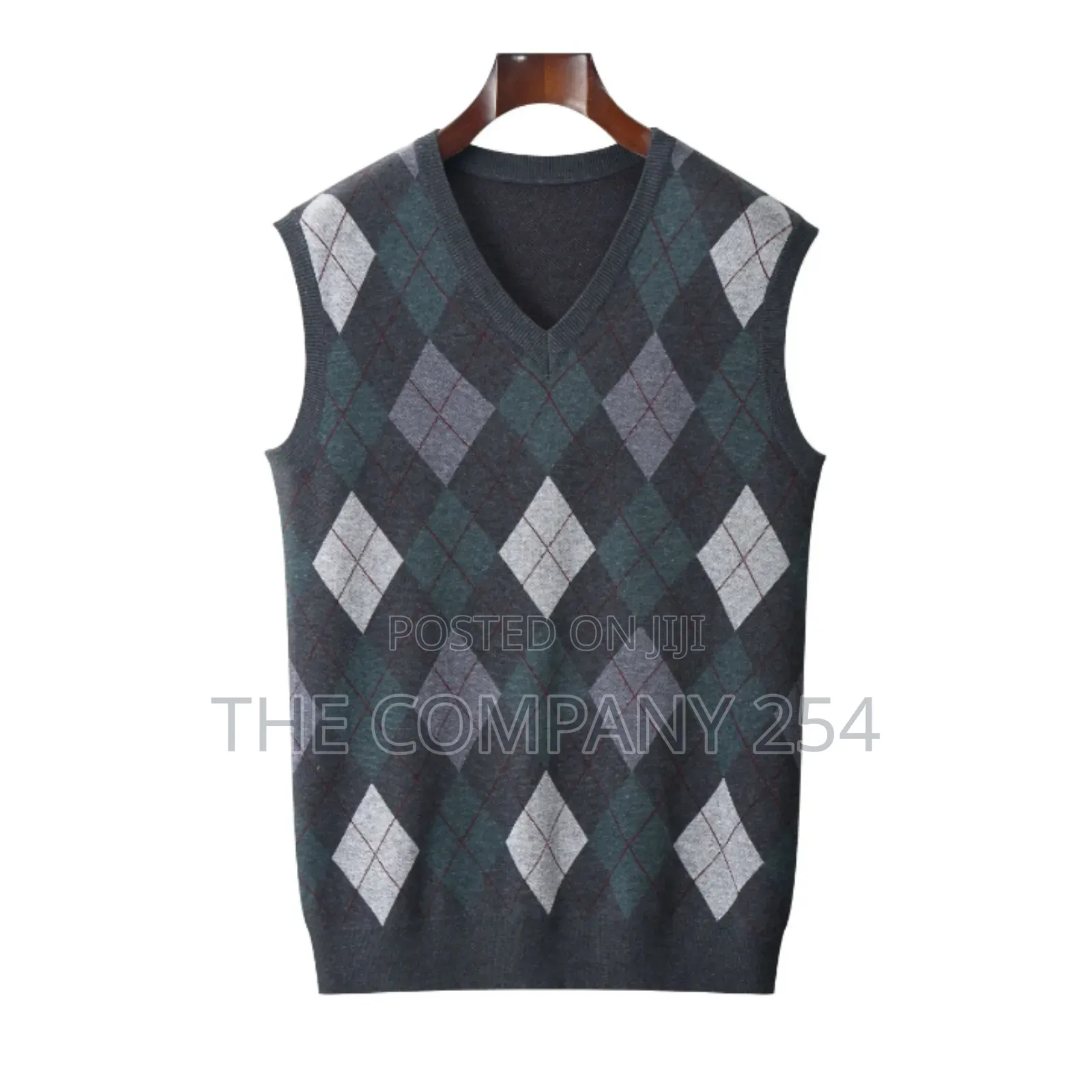 Sweater Vest Men's Pullover Checkered Slim-Fit Casual Wear