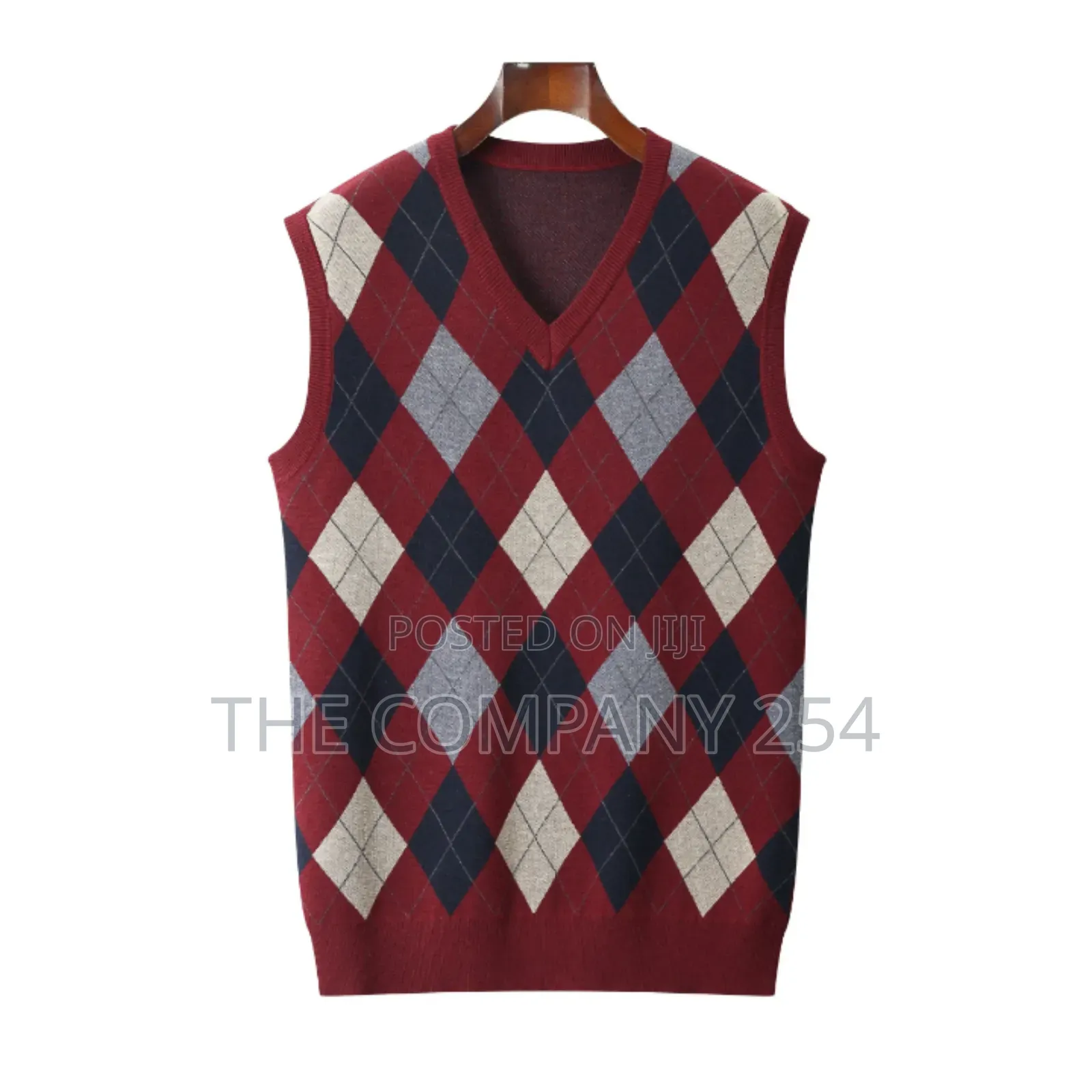 Sweater Vest Men's Pullover Checkered Slim-Fit Casual Wear