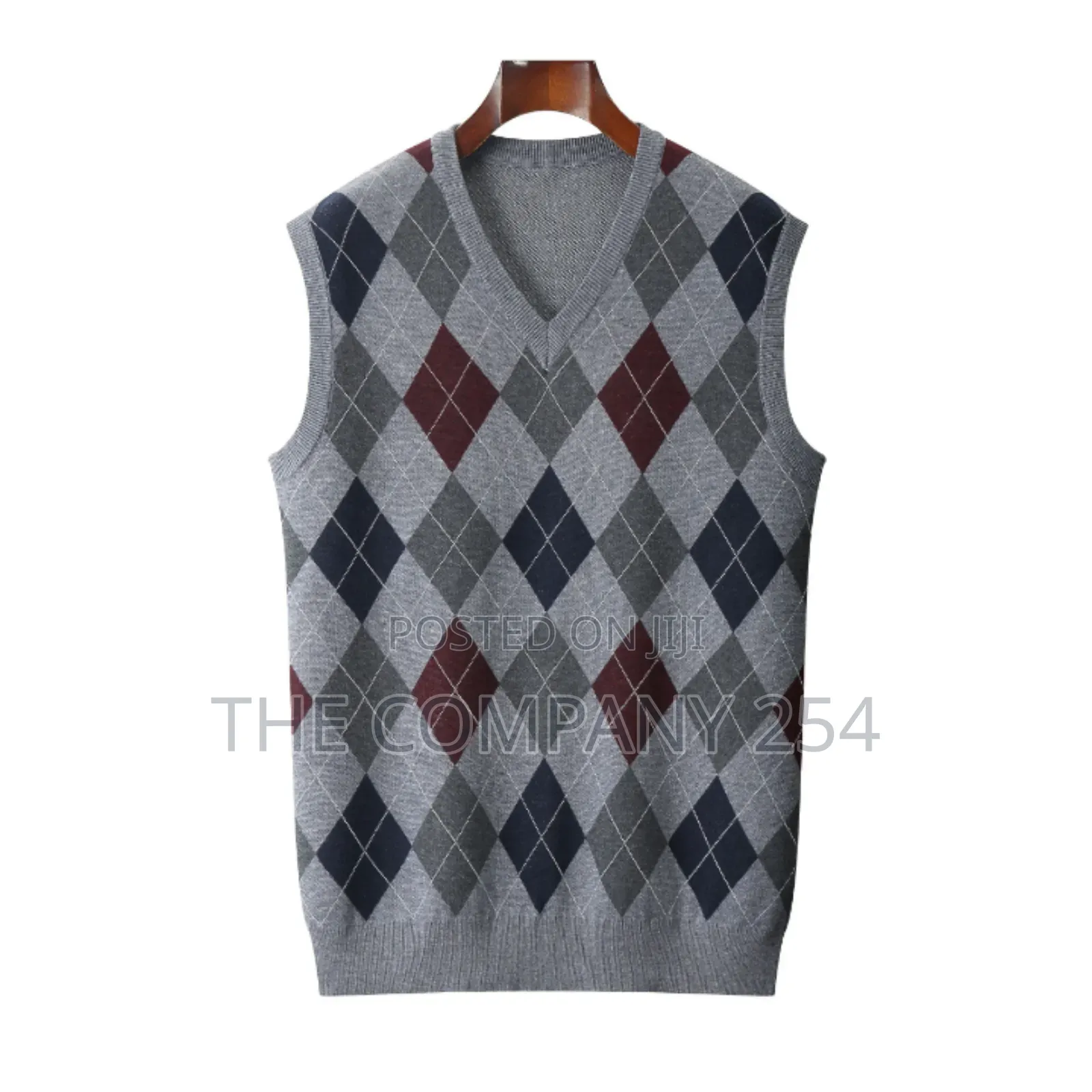 Sweater Vest Men's Pullover Checkered Slim-Fit Casual Wear