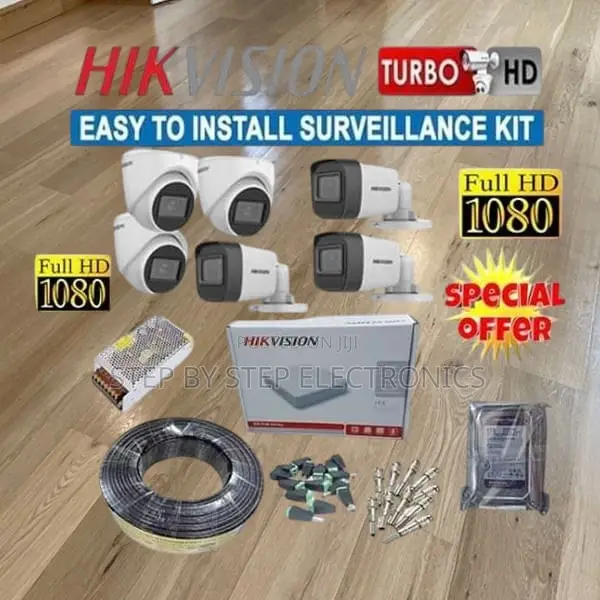 Full Channel Hikvision 6 1080p CCTV Cameras Full Package