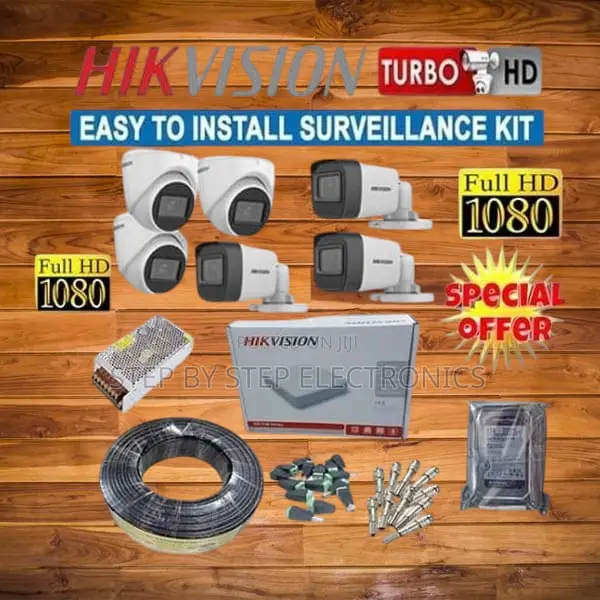 Audio Record Hikvision 6 1080p Full Hd CCTV Cameras Full Kit