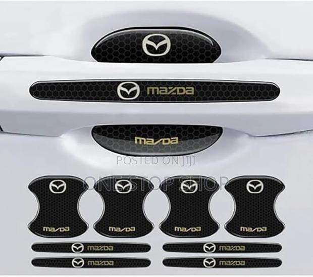 Mazda Black 8pc Door Handle Bowl Scratch Stickers