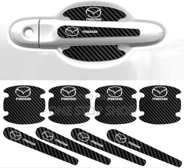 8pcs Mazda Door Handle Bowl Antiscratblack Buckle Protector