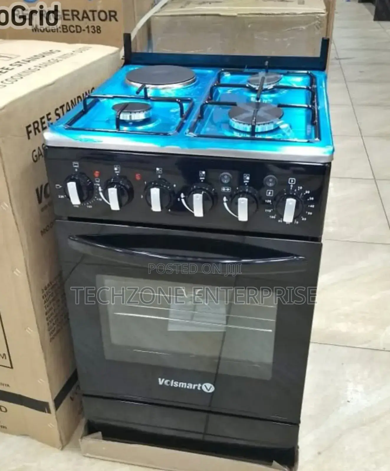 Volsmart 50*55cm 3g+ 1e Standing Cooker With Electric Oven,