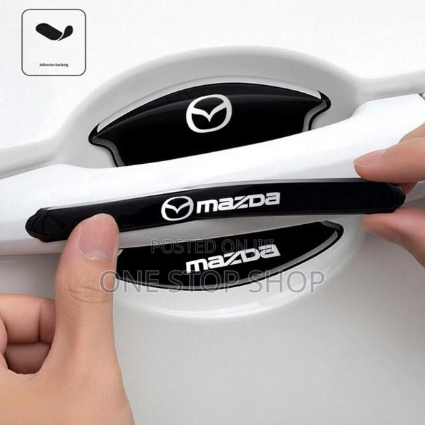 8pcs Mazda Black Door Handle Sticker Protector Guards
