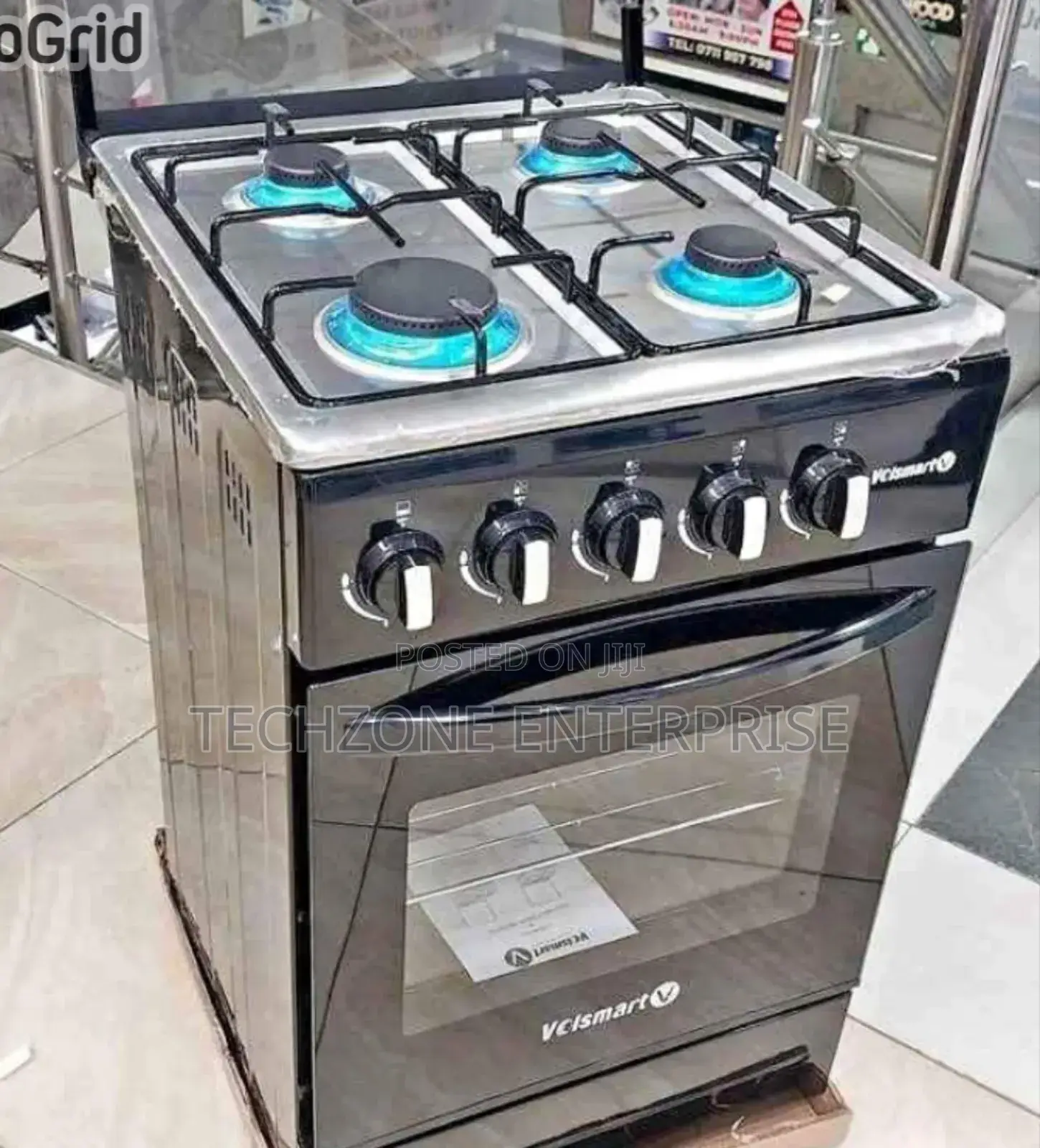 Volsmart 50x55cm 4~Burner Gas Cookers With Auto Ignition