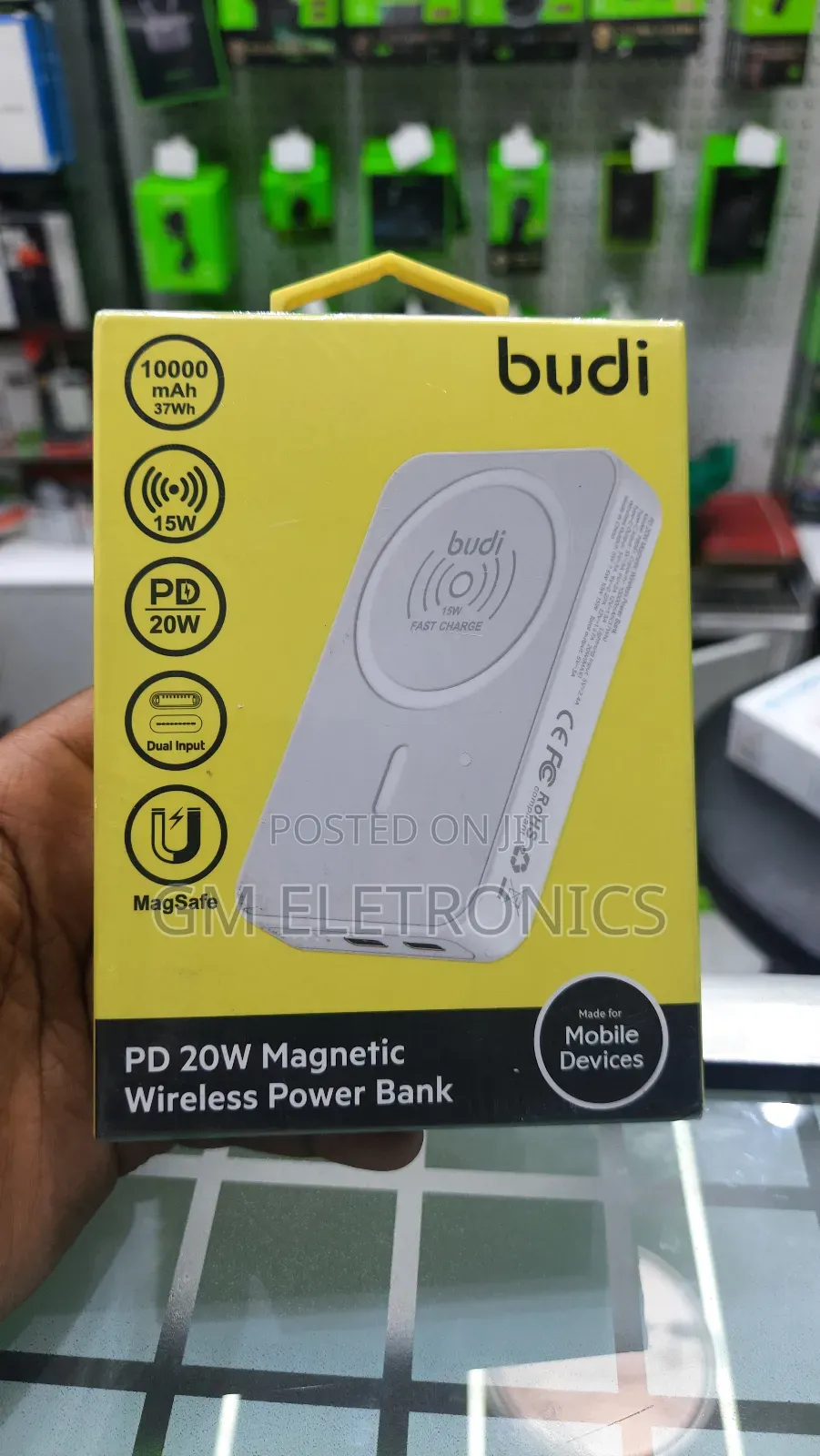 10000mah Budi Pd 20w Magnetic Wireless Power Bank-Magsafe.