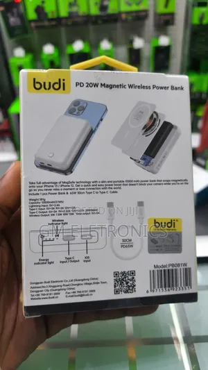 10000mah Budi Pd 20w Magnetic Wireless Power Bank-Magsafe.
